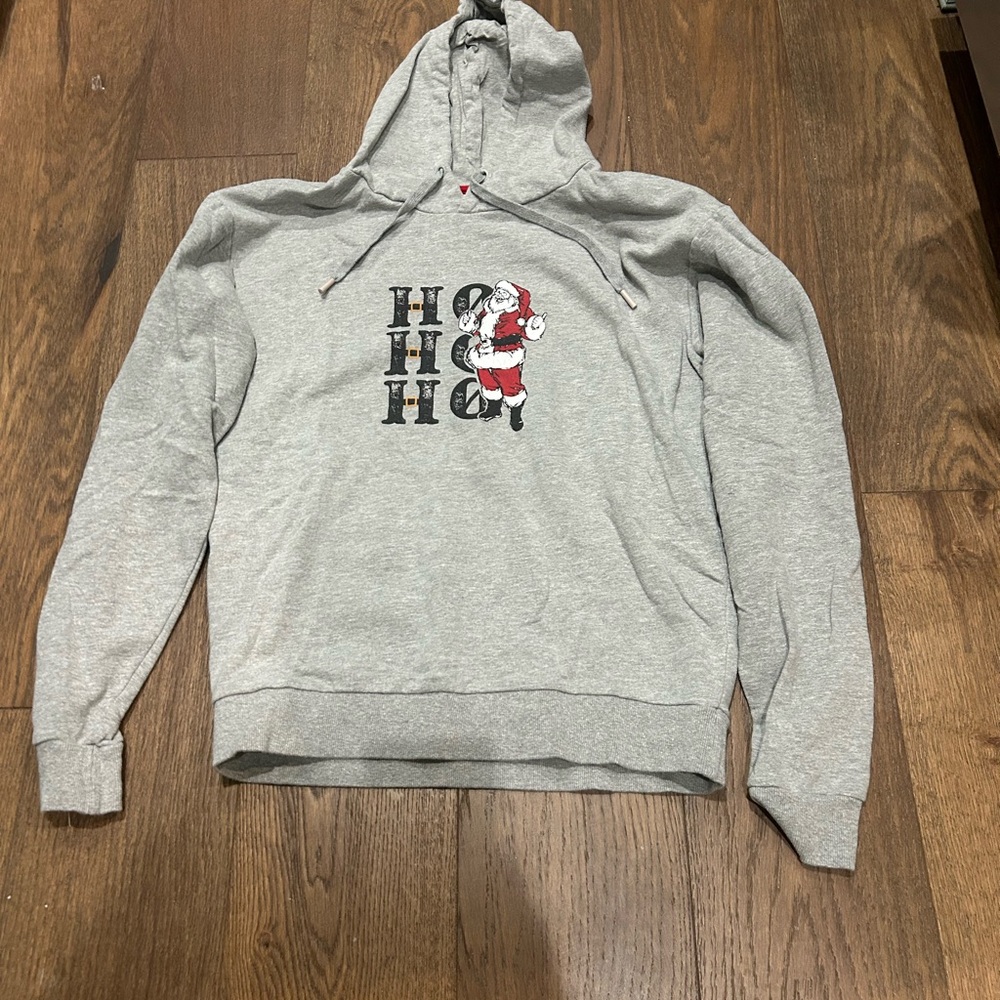 Denim & Flower Ricky Singh Ho Ho Ho Santa Hoodie Gray Unisex Men’s Large